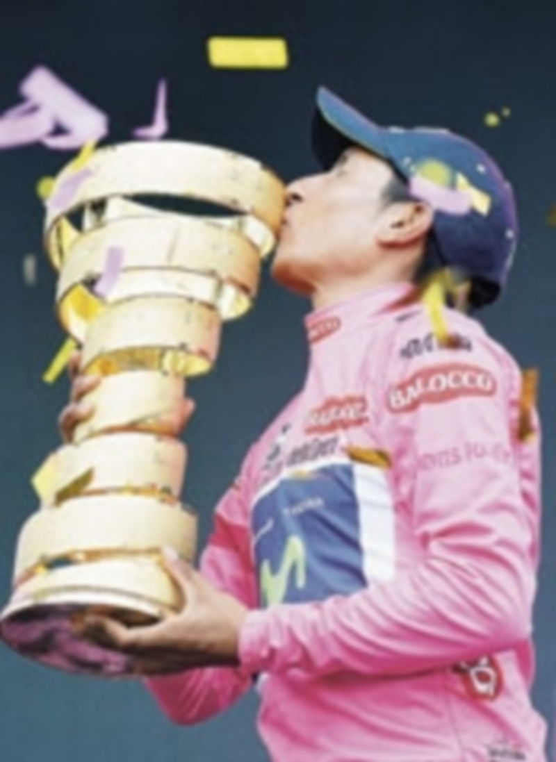 El ciclista de Movistar consiguió su primera ‘grande’. / Efe