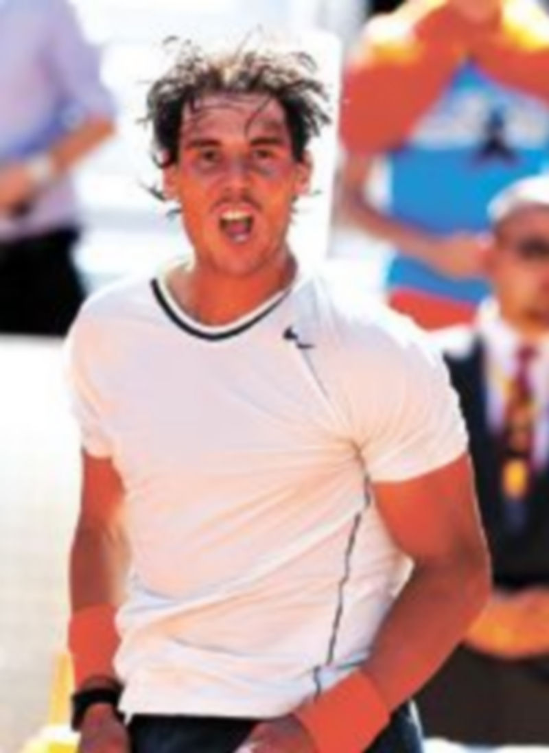 Nadal festeja su victoria en las semifinales. / Efe