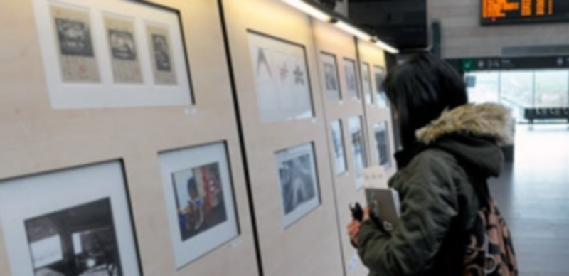 La muestra se puede visitar en el vestíbulo de la estación de Segovia-Guiomar hasta el 4 de mayo. / Kamarero