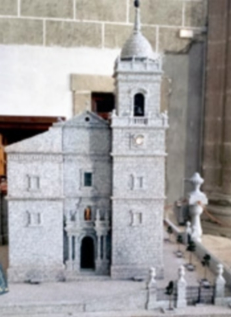 Detalle de la maqueta de la iglesia de San Sebastián. / El Adelantado