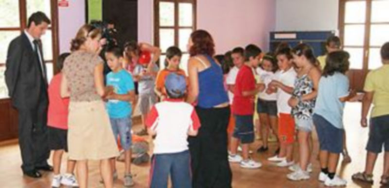 Imagen de niños segovianos disfrutando de las actividades de la ludoteca. / E.A.