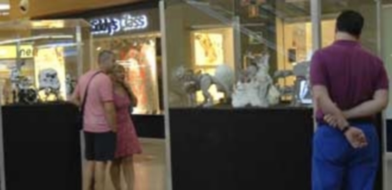 El público se acercó al centro comercial Luz de Castilla para ver la exposición de Star Wars. / E. Peña