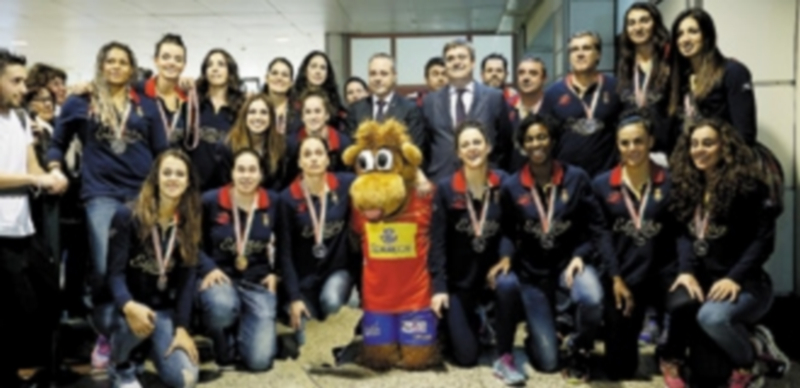 Las jugadoras de la Selección Femenina de balonmano
