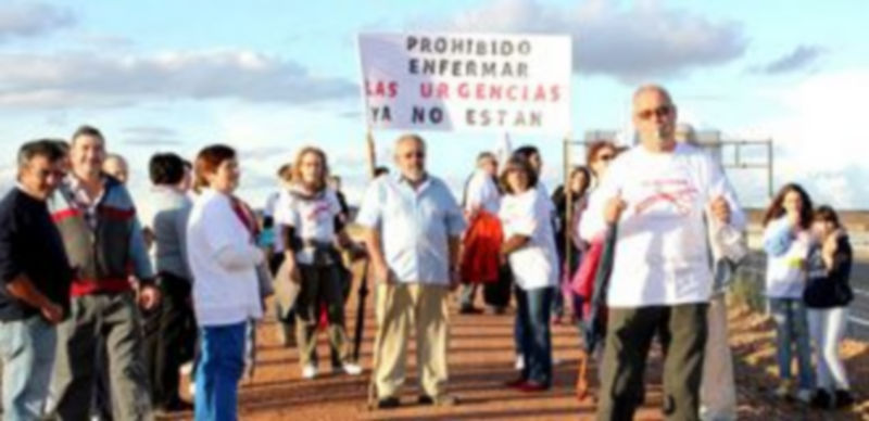 Vecinos de Boceguillas se manifestaron hace unos días por la eliminación de las urgencias. / El Adelantado