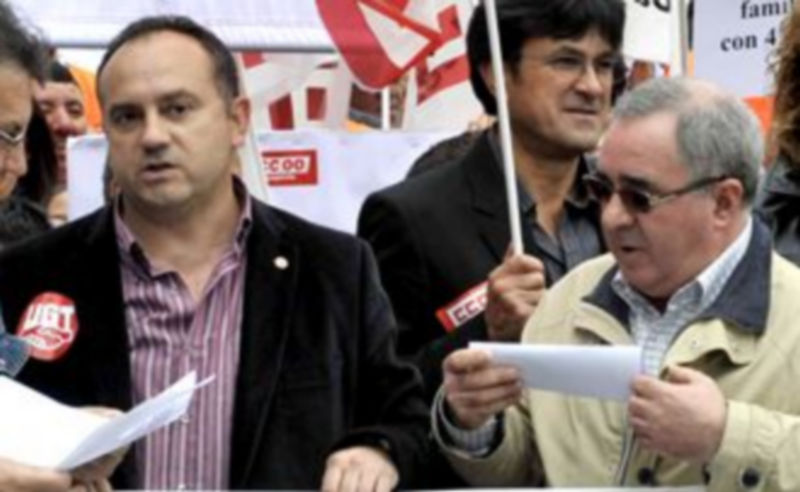 Salazar Calvo (UGT) e Ignacio Velasco (CCOO)