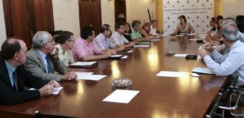 La reunión de la Comisión de Asistencia a la Subdelegada tuvo lugar en la mañana de ayer en la sede de la Subdelegación. / Lara Mazagatos