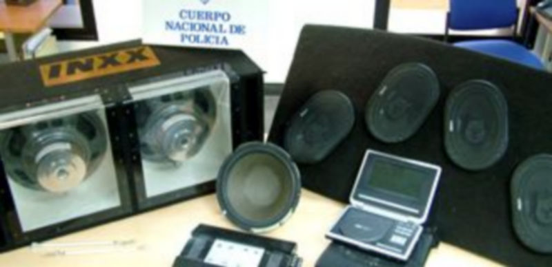 Algunos de los efectos recuperados por la Policía