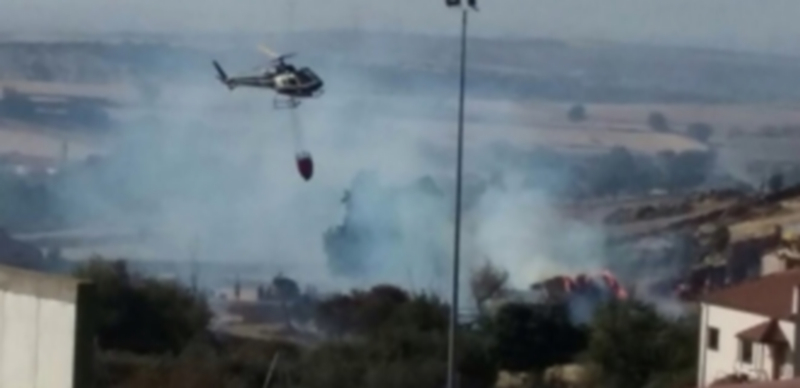 Las llamas pudieron verse desde varias zonas muy cercanas al pueblo