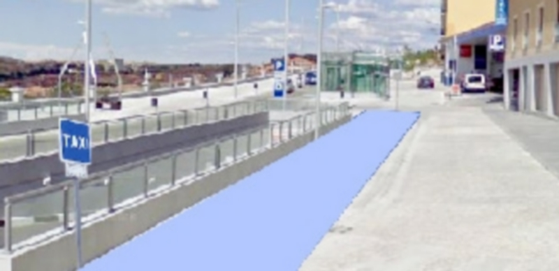 Proyección del espacio donde podría ubicarse la parada. / EL ADELANTADO