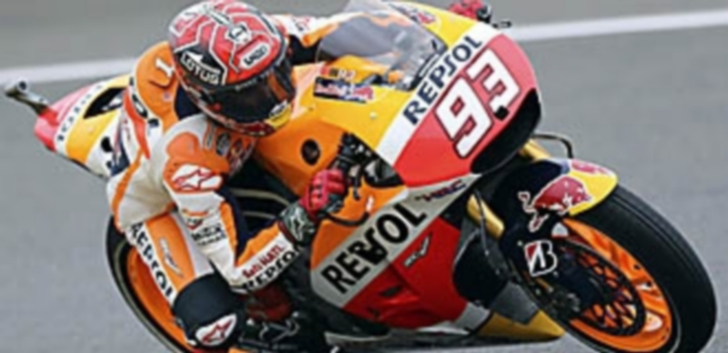 Marc Márquez durante la sesión de clasificación de ayer en el Gran Premio de Francia