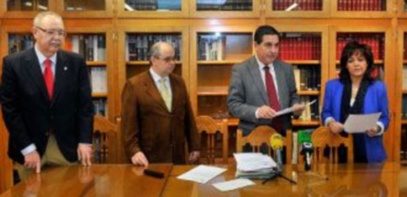 Los representantes del Colegio de Abogados