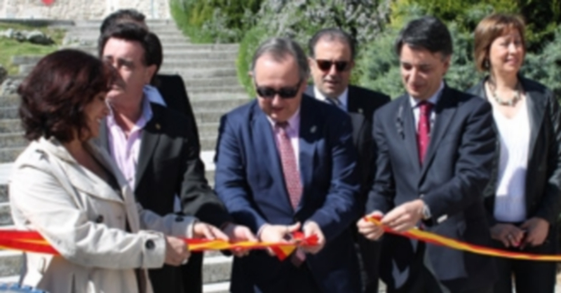 López Escobar en la inauguración de la Feria de Cuéllar el pasado mes de mayo. / Chantal Núñez.