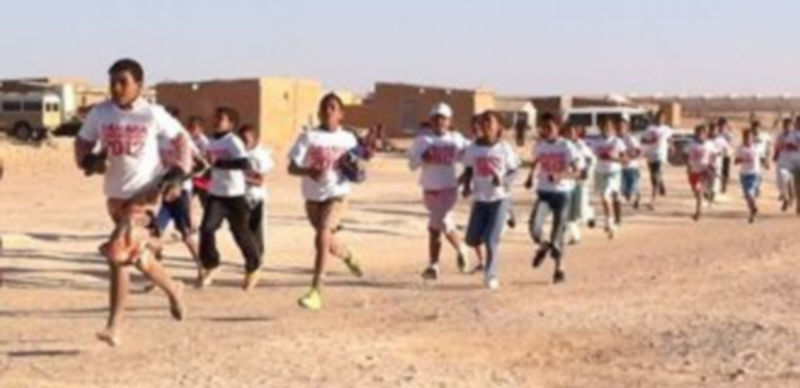 Imagen de la carrera infantil del ‘Sahara Marathon’