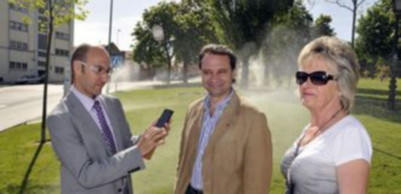 El sistema de riego ha sido presentado por el técnico Javier Díaz