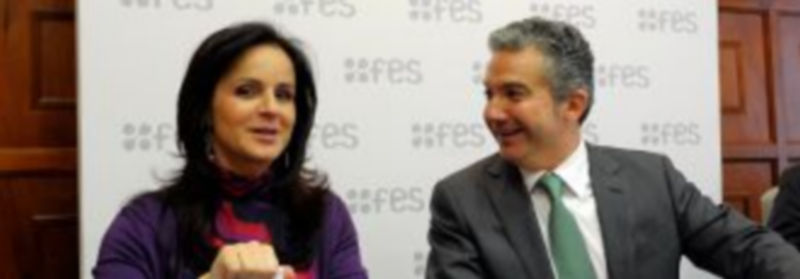 La consejera hoy en la sede de la FES. / KAMARERO