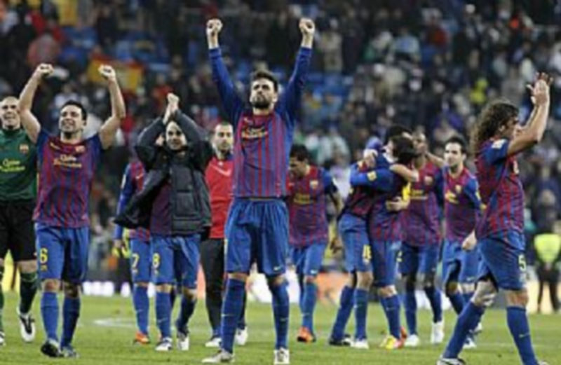 Los jugadores del Barcelona