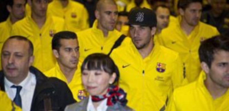 Jugadores del FC Barcelona en Japón./EFE
