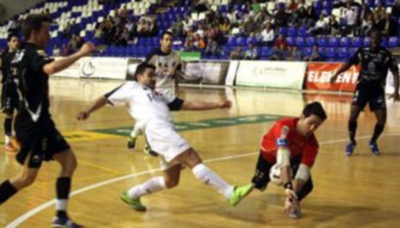 Cidao trata de detener el remate en un encuentro disputado por el Caja Segovia en la cancha del Reale Cartagena. /LNFS