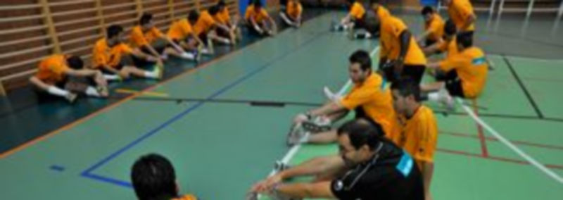 Imagen de un ejercicio de la pasada pretemporada del Caja Segovia. / Kamarero