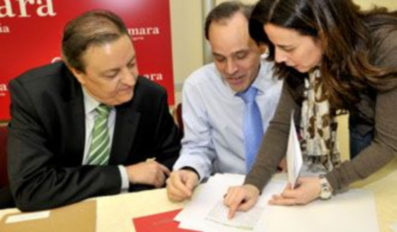 Un momento de la rueda de prensa en la Cámara de Comercio de Segovia.