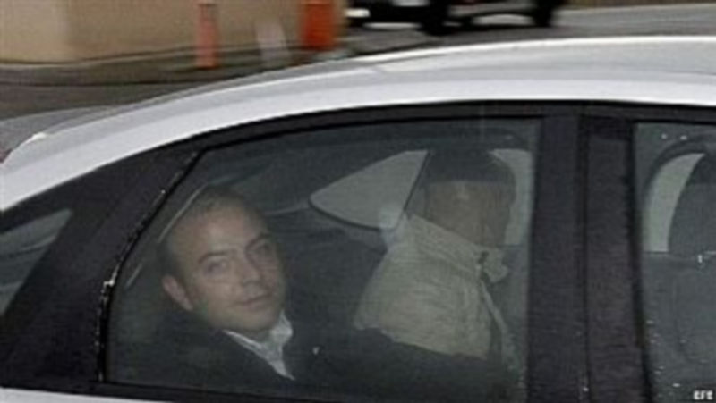 Momento de la llegada de Carromero al centro penitenciario. / JUAN MARTÍN