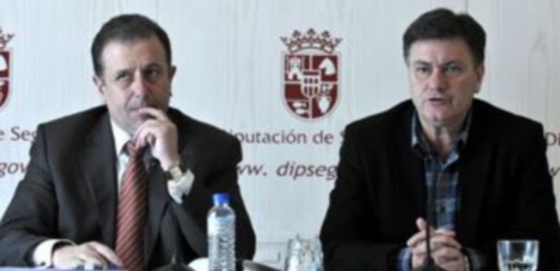 Un momento de la rueda de prensa en la Diputación./ JUAN MARTÍN