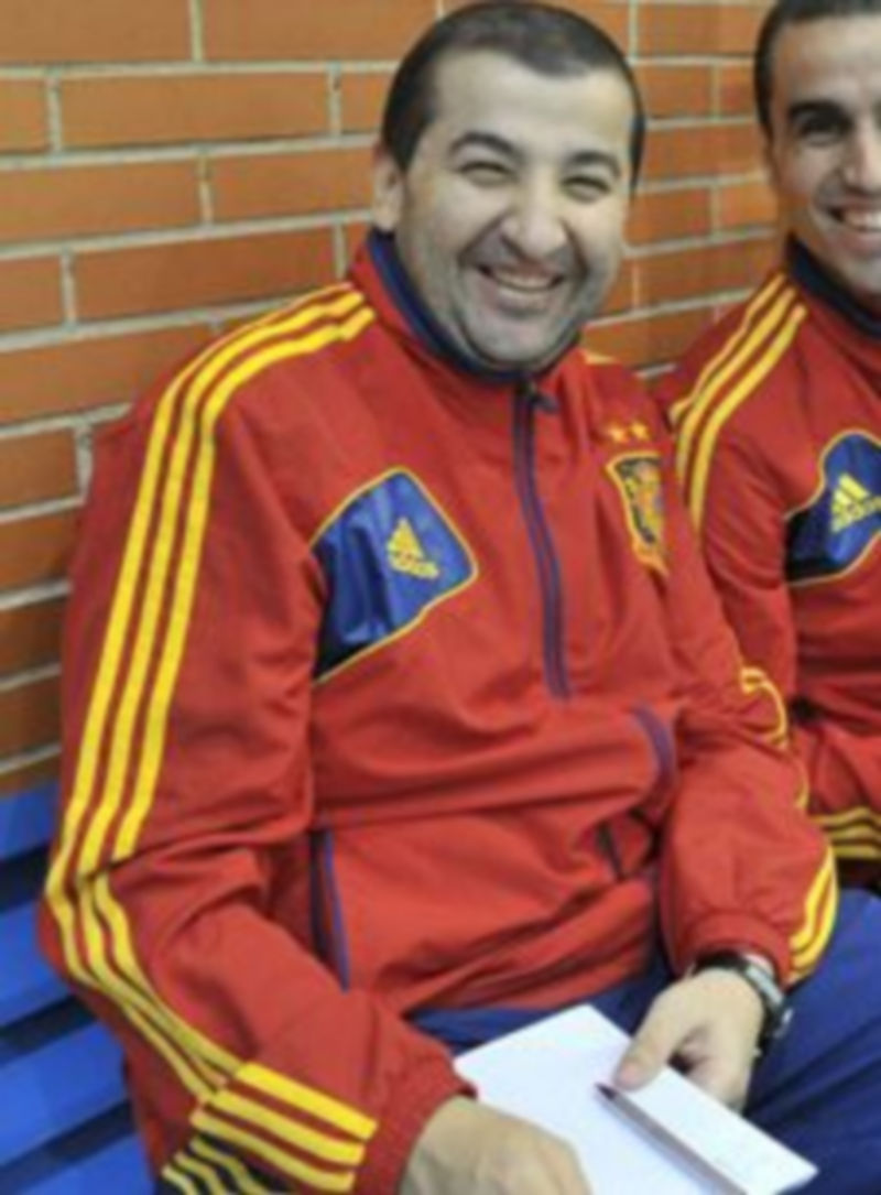 Imagen de César Arcones durante una concentración con la selección./ J.M.