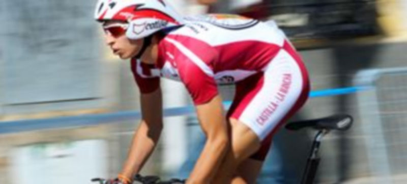 Uno de los participantes en la prueba contra el crono