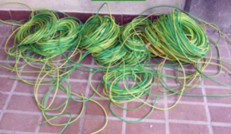 Cable recuperado por la Guardia Civil