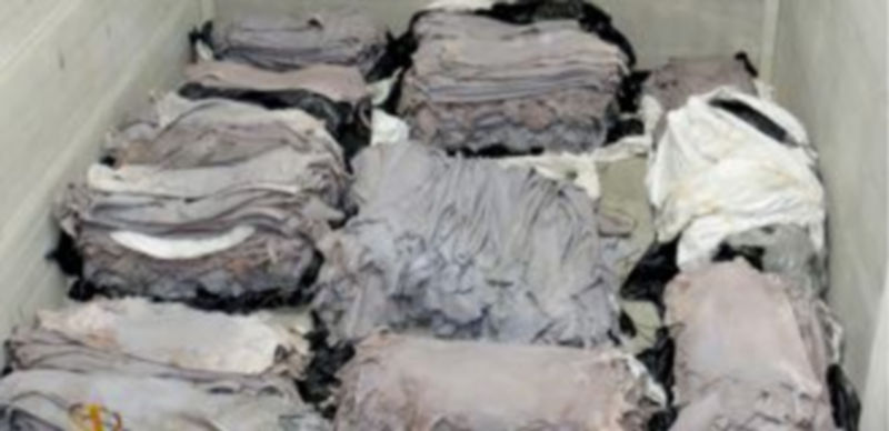 La droga se introducía en pieles para su transporte.