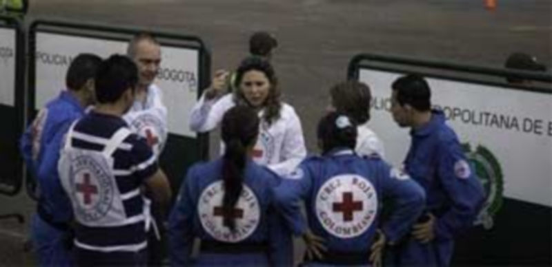 Miembros de la Cruz Roja Colombiana./EUROPA PRESS