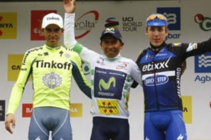 Contador (izq) y Quintana (centro)