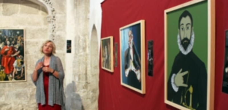 Luisa Villalba en la inauguración de la muestra a principios de julio. / Chantal Núñez