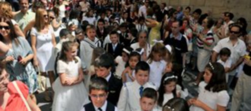 Un momento de la procesión celebrada esta mañana./KAMARERO