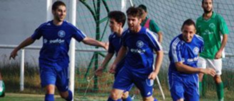 Varios jugadores del Cuéllar Electricidad Eufón celebran uno de los goles marcados esta temporada. / El Adelantado