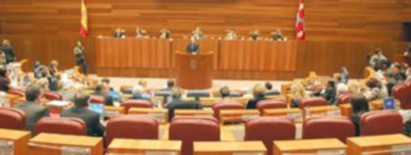 Vista general de un pleno de las Cortes de Castilla y León