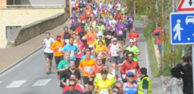 Una hilera de corredores populares