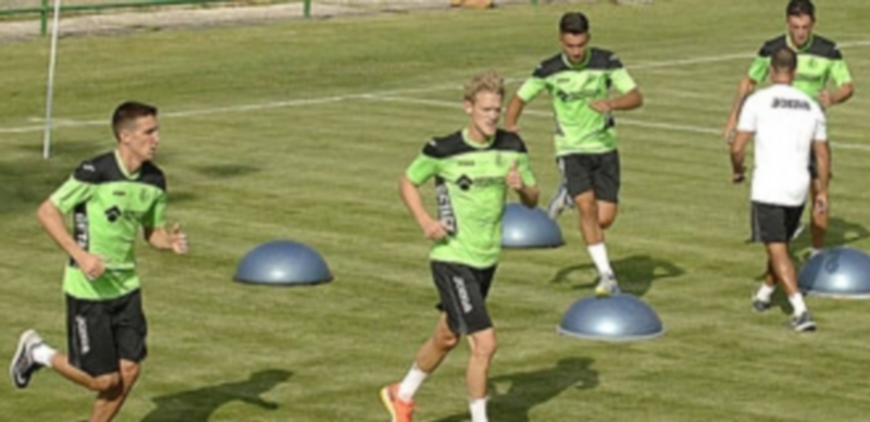 Jugadores del Getafe entrenando en La Albuera. / KAMARERO