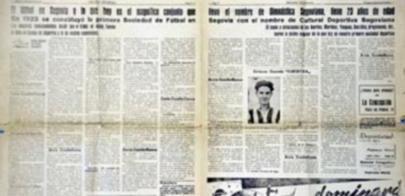 Una historia de 90 años... o más 1 Reportaje de la publicación ‘Segovia Deportiva’ del año 1946 en el que se refleja que la Segoviana se fundó en 1923 con el nombre de Cultural Segoviana. / KAMARERO