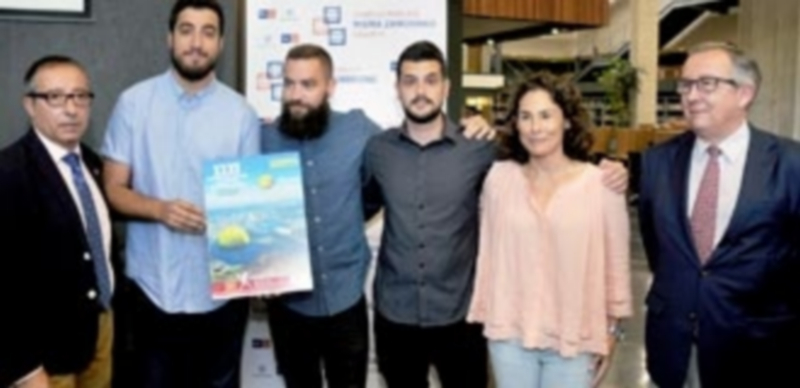 El trío de ganadores del concurso