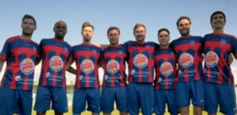 Varios de los jugadores del primer equipo de la Gimnástica Segoviana