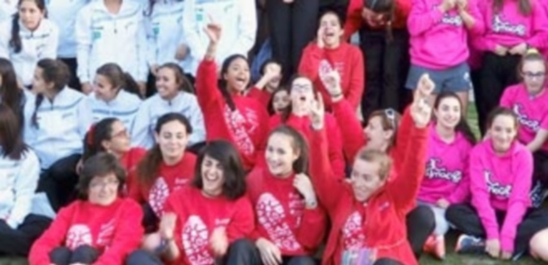 El podio del campeonato autonómico de atletismo por clubes femeninos