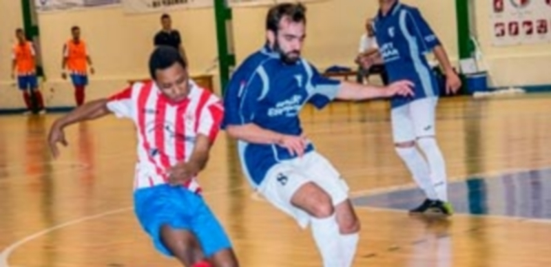 Momento del partido entre el FS Salamanca y El Espinar Arlequín. / E.A.