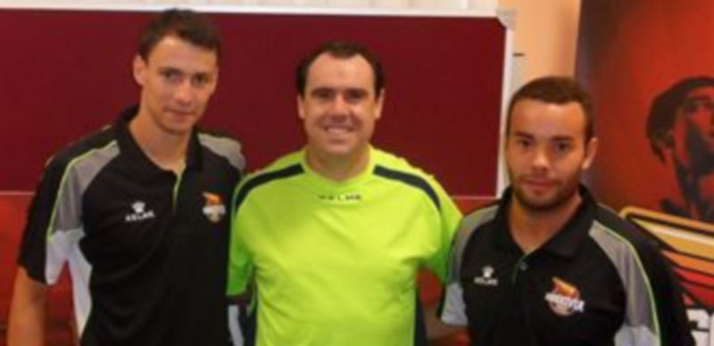 Los dos capitanes del Segovia Futsal