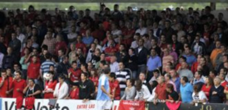 Un buen número de aficionados del Mirandés