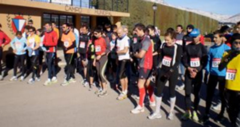 Instante de la salida de la San Silvestre de La Granja