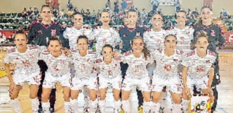 España iguala con Portugal 1 La plantilla de la Selección Española de fútbol sala femenino. / SE FÚTBOL