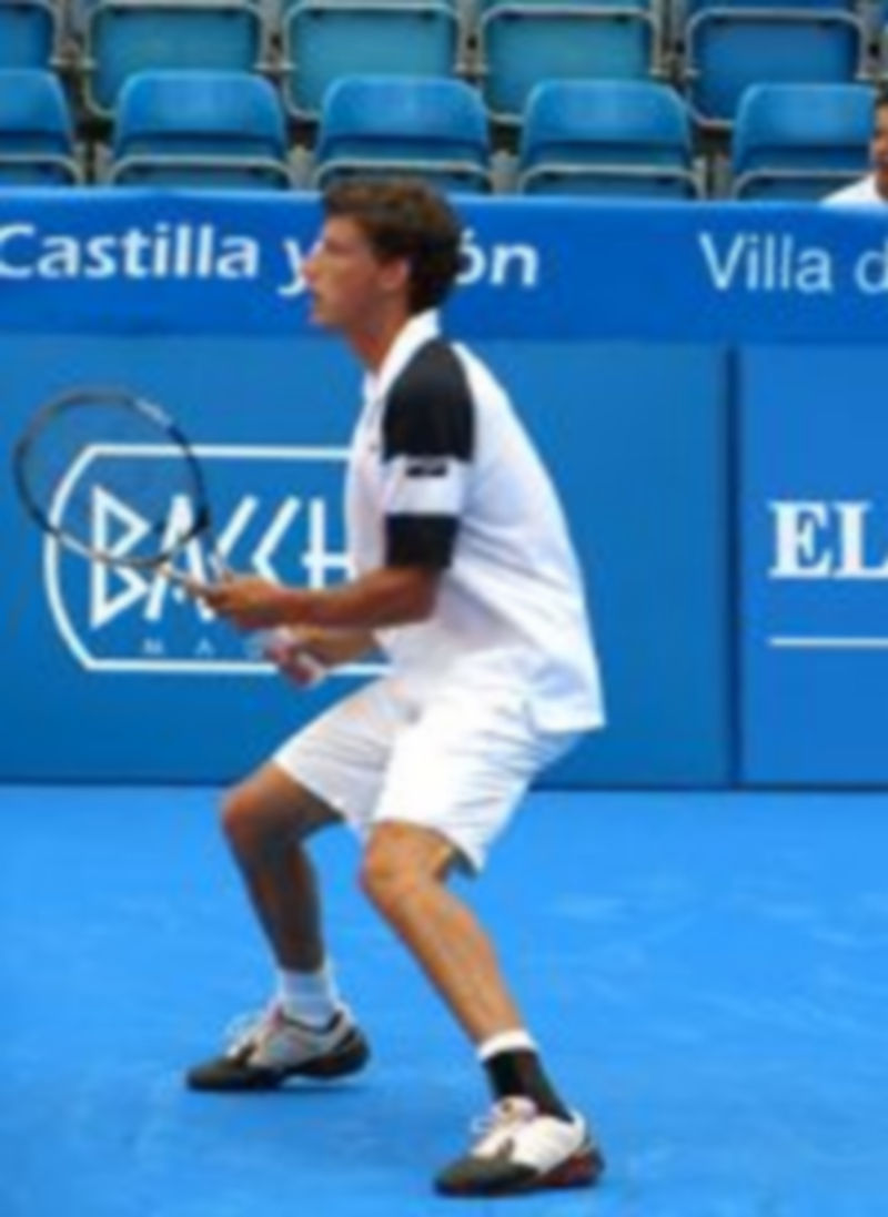 El tenista Pablo Carreño compite durante una edición del Open de Castilla y León