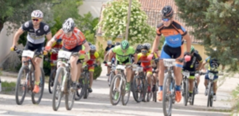 Un grupo de corredores durante una prueba de MTB