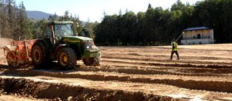 Una de las cuatro máquinas que trabajan en el recinto del Polo